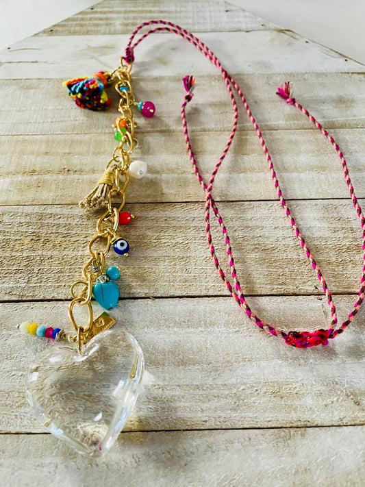 Collar One of a Kind-Joyful Heart Fushia