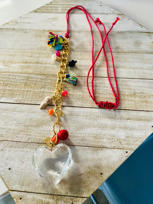 Collar One of a Kind: Joyful Heart Rojo