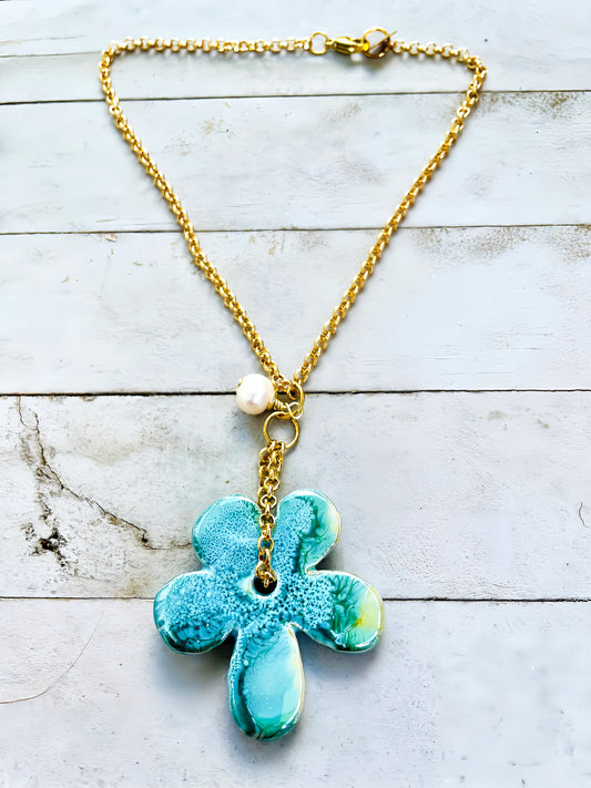 Collar: Blue Flower