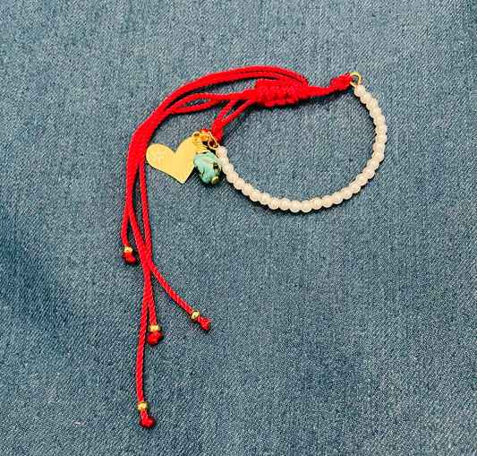 Pulsera Perla y Turquesa