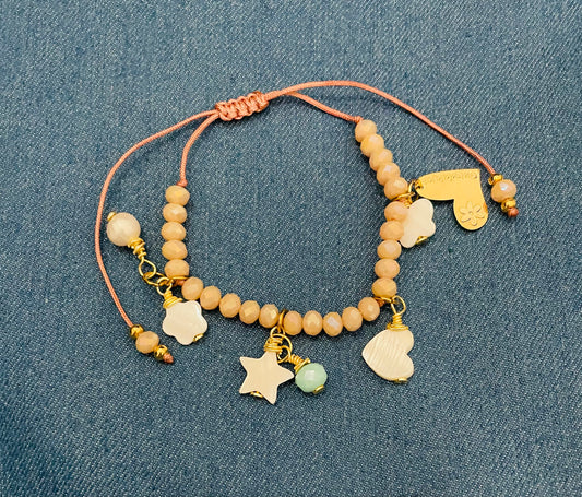 Pulsera Peach and Shell