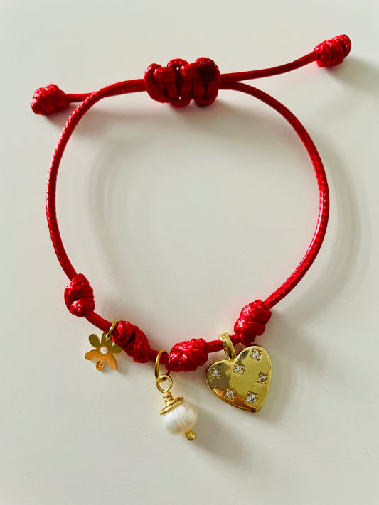 Pulsera Ajustable: Crystals Heart